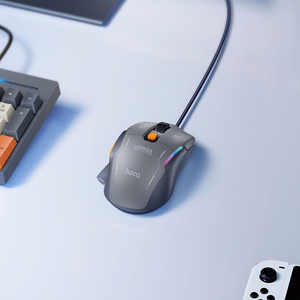 Laidinė pelė Hoco GM52 RGB Gaming juoda/pilka