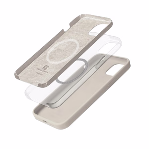Crong Color Cover Magnetic MagSafe dėklas, skirtas iPhone 14 Plus, smėlinio akmens spalvos