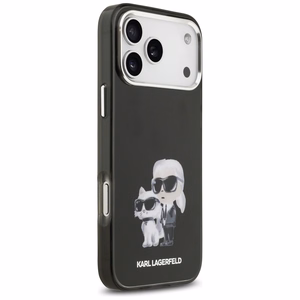 Karl Lagerfeld IML Aquarelle Karl & Choupette & Logo Magnetinis dėklas telefonui iPhone 17 Pro Max - juodas