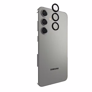Case-Mate Aluminum Ring Lens Protector apsauginis kameros lęšių stiklas, skirtas Samsung Galaxy S24+, juodas