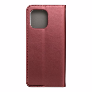 SMART MAGNETO knygos dėklas MOTOROLA G86 5G tamsiai raudonas