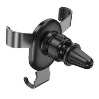 HOCO gravitacinis automobilinis laikiklis oro angai CA56 PLUS metalinis šarvas juodas