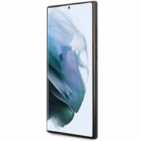 Guess GUHCS23LG4GFGR S23 Ultra S918 pilkas/pilkas kietas dėklas 4G Metalinis Auksinis Logotipas