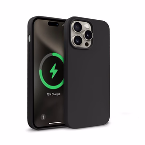 Crong Color Cover Magnetic MagSafe dėklas, skirtas iPhone 15 Pro Max, juodas