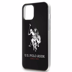 US Polo USHCP12LTPUHRBK Shiny Big Logo dėklas, skirtas iPhone 12 Pro Max 6.7", juodas