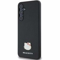 Hello Kitty Metal Logo Kitty Head dėklas telefonui skirtas Samsung Galaxy A55 - juodas