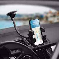 FORCELL F-GRIP Regular 27 cm automobilio laikiklis priekinio stiklo / prietaisų skydelio / oro angai juodas