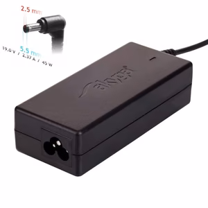 Įkroviklis nešiojamajam kompiuteriui Akyga AK-ND-61 (19V / 2.37A 45W 5.5 x 2.5mm) ASUS / TOSHIBA / LENOVO 1.2m