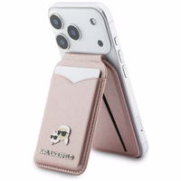 Karl Lagerfeld Stand Mirror MagSafe piniginė su veidrodėliu rožinis