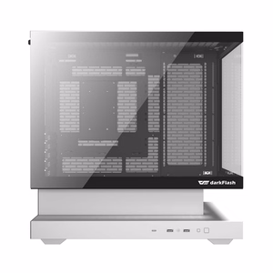 Darkflash F1 kompiuterio korpusas (baltas) + 6 ARGB ventiliatoriai