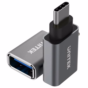 UNITEK Y-A025CGY kabelio sąsajos adapteris USB Type-C USB Type-A Metalinis