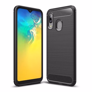 Anglies pluošto dėklas telefonui SAMSUNG Galaxy A20E - juodas