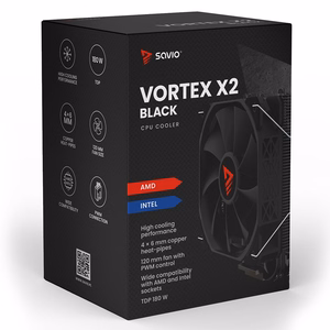 SAVIO VORTEX X2 BLACK Procesoriaus aušintuvas