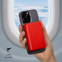 Išorinė baterija SBS TEBB5000MAG1CR 5000 mAh suderinama su MagSafe - raudona