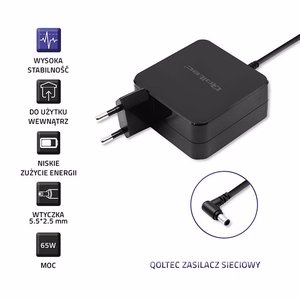 Qoltec 51745 maitinimo adapteris patalpinis 65 W juodas
