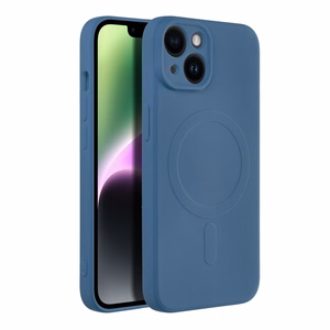 Silikoninis Magnetinis dėklas telefonui, suderinamas su MagSafe, skirtas iPhone 14, mėlyna