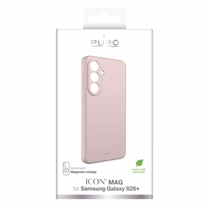 Puro ICON MAG apsauginis dėklas skirtas Samsung Galaxy S26 Plus silikoninis suderinamas su MagSafe - rožinis