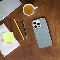 Blizgus magnetinis dėklas, suderinamas su MagSafe, IPHONE 15 PLUS mėtų