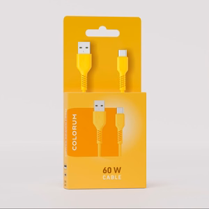 COLORUM laidas USB-A - USB-C 1,8m 3A CK60-AC-05 xYellow