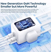 REMAX GAN POWER STRIP 65W RP-U157 2xUSB+2xUSB-C 1.5M baltas