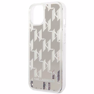 Karl Lagerfeld KLHCP14SLMNMS iPhone 14 6.1 "kietasis dėklas sidabrinis / sidabrinis skystas blizgutis Monogram