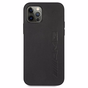 AMG odinis dėklas su karštu antspaudu iPhone 12 Pro Max - juodas