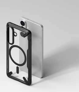 Ringke Fusion X Magnetic MagSafe Dėklas for Samsung Galaxy S26 - Clear juodas