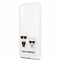 Karl Lagerfeld Karl & Choupette iPhone Xs Max dėklas telefonui - skaidrus
