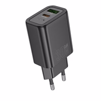 Įkroviklis telefonui Hoco USB A + USB C QC3.0 PD 3A 30W N63 juodas