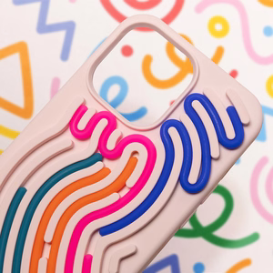 DIY Snake dėklas skirtas iPhone 16 Pro Max 6,9" rožinis