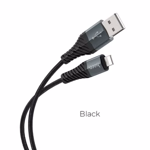 Кабель USB A to Lightning Hoco 2,4A 1 м X38 чёрный