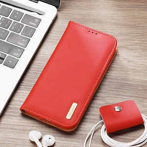 Dux Ducis Hivo odinis atverčiamas dėklas tikros odos piniginė kortelėms ir dokumentams iPhone 14 Pro ruda