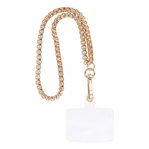 CHAIN #42 Phone lanyard, Phone pendant / cord length 40cm (20cm in the loop) / on wrist - gold