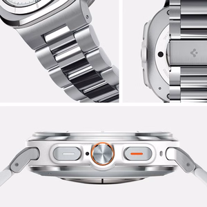 Spigen Modern Fit Band metalinis dirželis Samsung Galaxy Watch Ultra 47 mm, sidabrinis