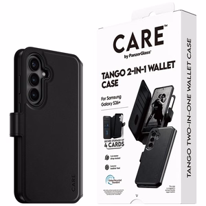 CARE by PanzerGlass Tango 2in1 Wallet dėklas Samsung Galaxy S26+ - juodas