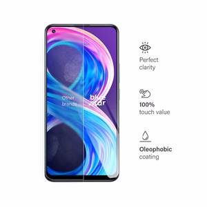 Apsauginis stiklas (m) - mėlynas (m) - Realme 8/8 Pro