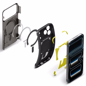 Spigen Tough Armor T MagSafe dėklas, skirtas iPhone 17 Pro / 18 Pro, grafito spalvos