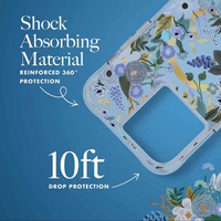 Rifle Paper Clear MagSafe - dėklas iPhone 14 Pro Max (Garden Party mėlynas)