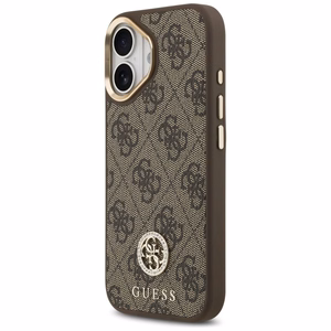 Guess 4G Strass Logo MagSafe dėklas telefonui iPhone 17 - rudas