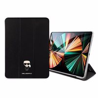 Karl Lagerfeld Saffiano Ikonic Karl dėklas iPad 12.9" Pro 2021 - Juodas