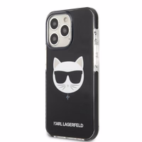 Karl Lagerfeld KLHCP13LTPECK iPhone 13 Pro / 13 6.1" kietas dėklas juodas/juodas Choupette Galva