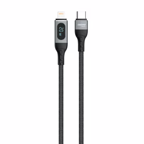 Dudao USB Type C - Lightning greito įkrovimo PD 20W 1m kabelis juodas (L7MaxL)
