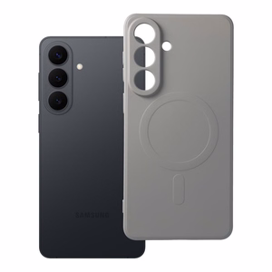 Silikoninis magnetinis dėklas telefonui, suderinamas su MagSafe, skirtas SAMSUNG S26 Edge, pilkas titano