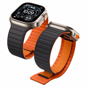 Spigen Athlex Air M dirželis Apple Watch 44/45/46/49 mm, juodas ir oranžinis