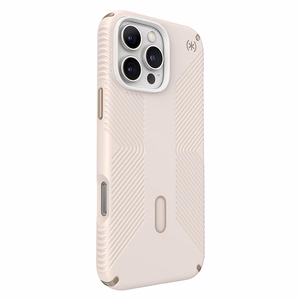 Speck Presidio2 Grip ClickLock & MagSafe dėklas, skirtas iPhone 16 Pro Max, „Bleached Bone“ / „Heirloom Gold“ / „Hazel Brown“