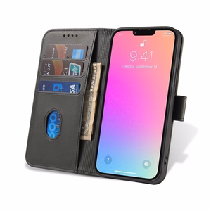 Magnet Case dėklas telefonui Google Pixel 7 su atverčiamu dangteliu, pinigine ir stovu, juodas