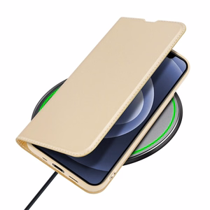 DUX DUCIS Skin Pro knygos stiliaus dėklas telefonui iPhone 13 mini (m) - auksinis (m)