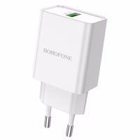 Įkroviklis Borofone BN5 18W USB-A baltas