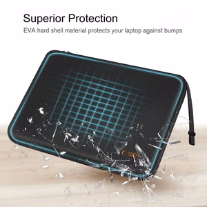 Tech-Protect Hardpouch dėklas 15-16 colių nešiojamam kompiuteriui juodas ir oranžinis