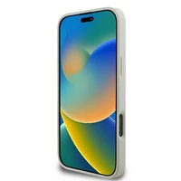 Guess Bijūnų užrašas Magnetinis dėklas telefonui iPhone 16 Pro - baltas